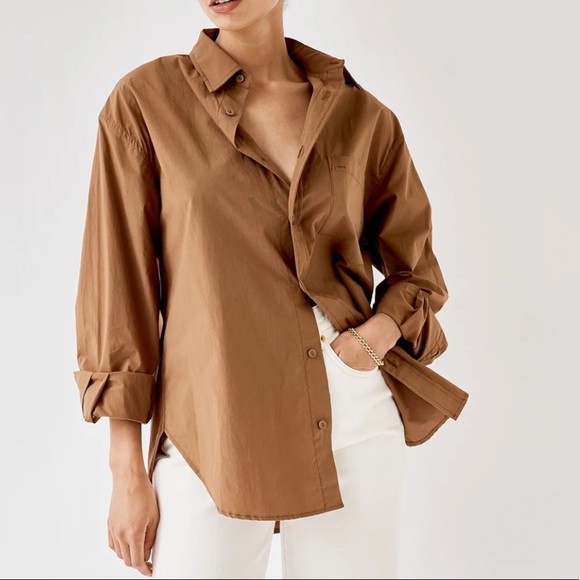 Matteau Tops - Matteau relaxed shirt cinnamon NWT Sz 3